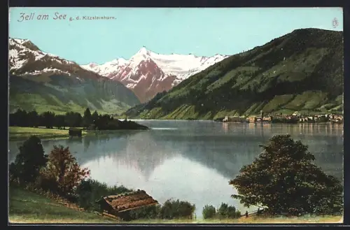 AK Zell am See, Sicht zum Kitzsteinhorn