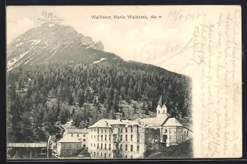AK Maria Waldrast, Wallfahrt mit Ort am Fusse