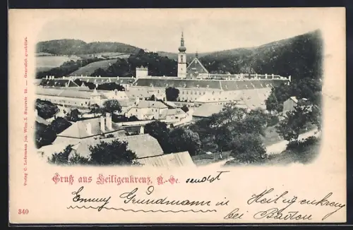 AK Heiligenkreuz, Stift von weitem um 1900