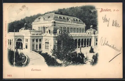 AK Baden /N.-Oe., Das Kurhaus