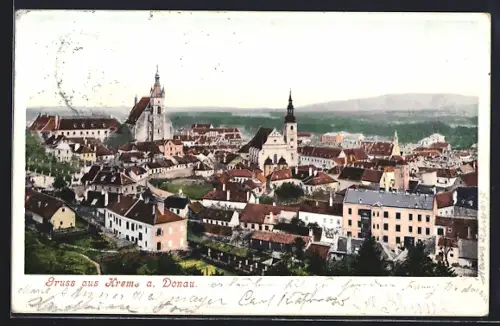 AK Krems, Ortsansicht aus der Vogelschau