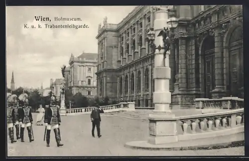 AK Wien, Hofmuseum, K. u. k. Trabantenleibgarde