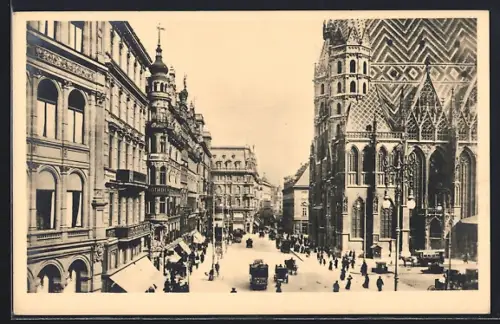 AK Wien, Der Stefansplatz mit Kirche