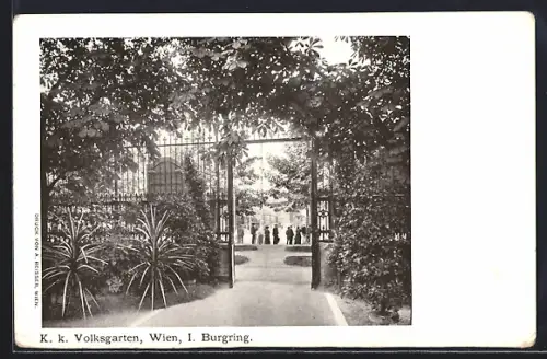 AK Wien, K. k. Volksgarten, Burgring