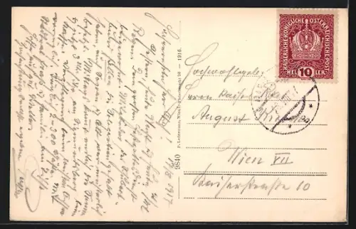 AK Mariazell /Steiermark, Ortsansicht mit Gemeindealpe und Oetscher