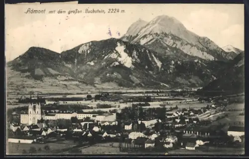 AK Admont, Ortsansicht mit dem grossen Buchstein