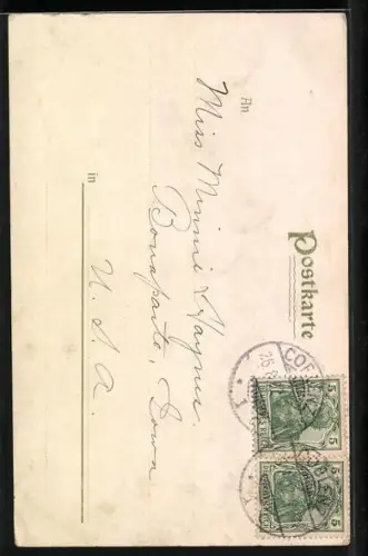 AK Sankt Goarshausen, Loreley-Felsen, Dampfer Kaiserin Augusta Victoria