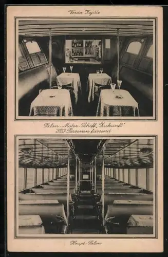 AK Passagierschiff Zukunft, Vorderkajüte, Haupt-Salon