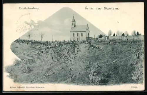 AK Bautzen, Kirche auf dem Broitschenberg