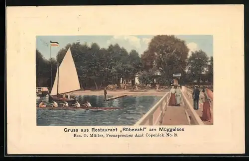 AK Berlin-Köpenick, Restaurant Rübezahl, Bes. G. Müller, am Müggelsee