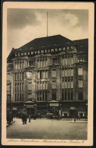 AK Berlin, Lehrer-Vereinshaus / Conzert-Restaurant Carl Saeger am Alexanderplatz