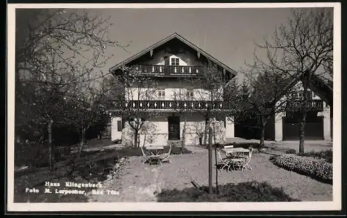 AK Bad Tölz, Hotel Haus Klingenbeck mit Garten u. Nebengebäude