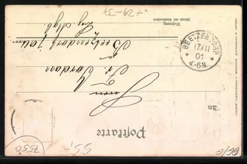 Passepartout-Lithographie Rastatt, Grossherzogl. Schloss