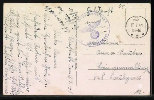 AK Rastatt, Partie der Bahnhofstrasse