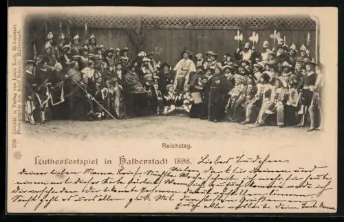 AK Halberstadt, Leutnerfestspiel 1898, Reichstag