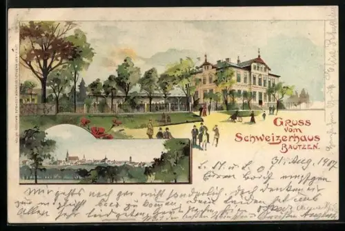 Lithographie Bautzen, Restaurant Schweizerhaus