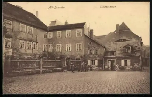 AK Dresden, Blick in die Schützengasse