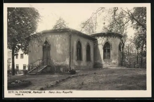 AK Berlin-Pankow, Herz Jesu-Kapelle, Parkstrasse 4