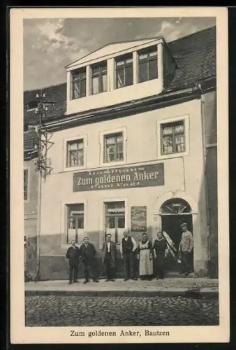 AK Bautzen, Gasthaus Zum goldenen Anker v. Paul Vogt