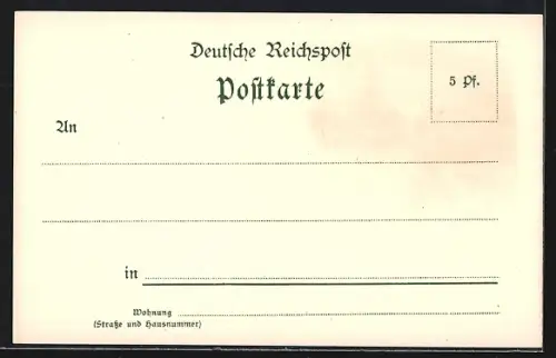 Lithographie Hamburg-St.Georg, Bootshaus an der Alster