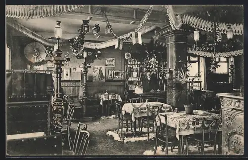 AK Delmenhorst, Vortmanns Hotel, Innenansicht