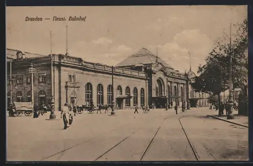 AK Dresden-Neustadt, Neustädter Bahnhof