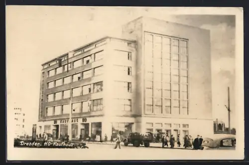 AK Dresden, HO-Kaufhaus, Wilsdruffer Strasse 7, Bauhaus-Architektur 1931
