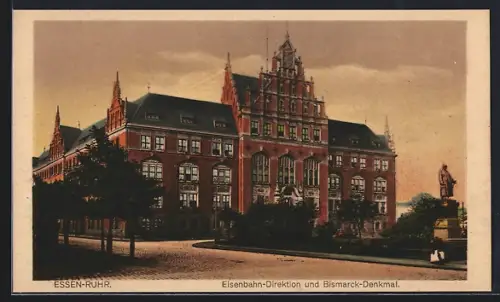 AK Essen-Ruhr, Eisenbahn-Direktion, Bismarck-Denkmal