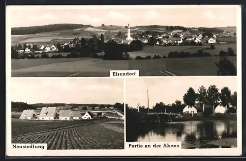 AK Elsendorf / Hallertau, Neusiedlung, Partie an der Abens
