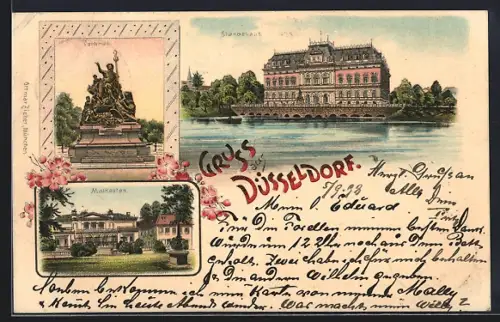 Lithographie Düsseldorf, Ständehaus, Denkmal