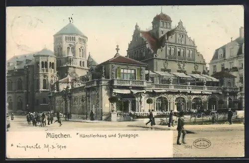AK München, Künstlerhaus und Synagoge