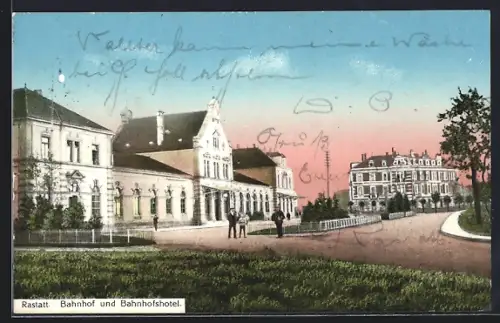 AK Rastatt, Bahnhof, Bahnhofshotel