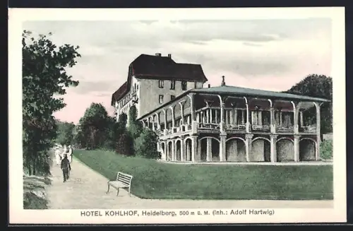 AK Heidelberg, Hotel Kohlhof, Inh. Adolf Hartwig