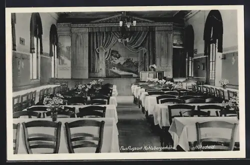 AK Höhscheid, Gasthaus Kohlsbergerhöhe, Saal, Besitzer W. Fischer