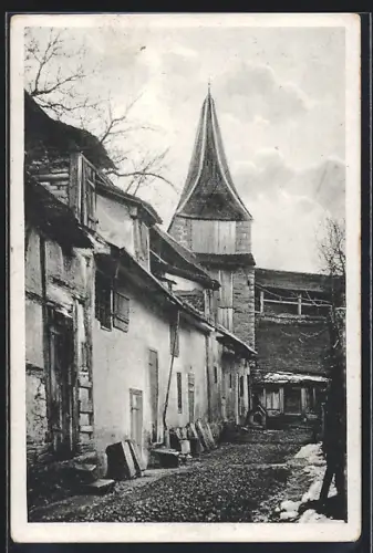 AK Rothenburg o. T., Partie am Wehrgang