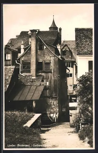 AK Lindau / Bodensee, Strasse im Gerberschänzle