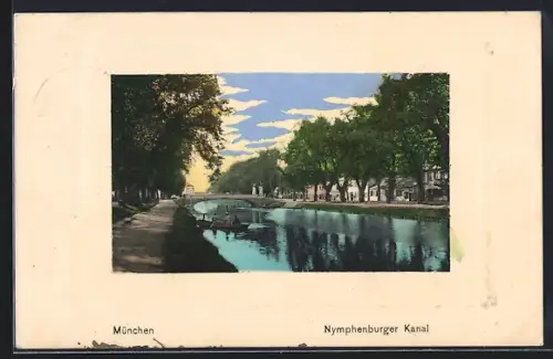 AK München, Nymphenburger Kanal