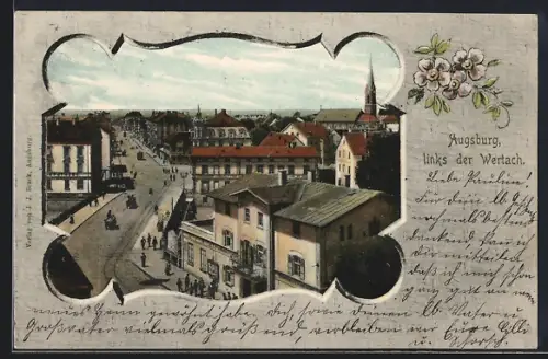 Lithographie Augsburg, Links der Wertach