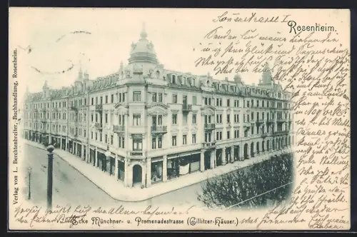 AK Rosenheim / Bayern, Ecke Münchner- und Promenadestrasse