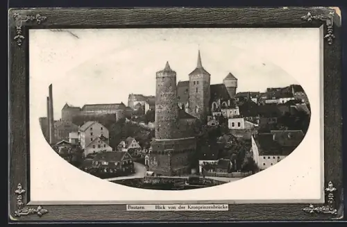 AK Bautzen, Blick von der Kronprinzenbrücke