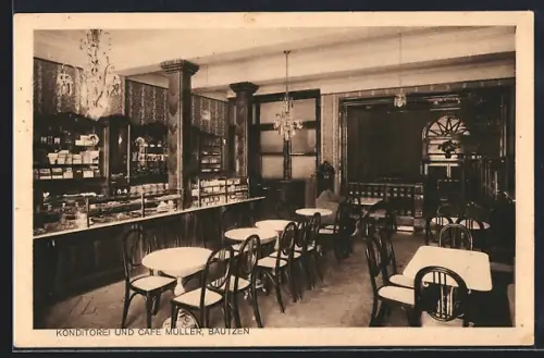 AK Bautzen, Konditorei und Café Müller