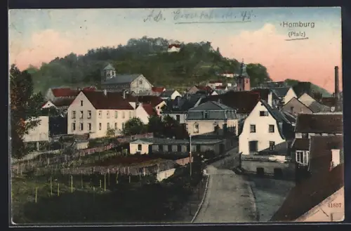 AK Homburg /Pfalz, Ortsansicht mit Kirche