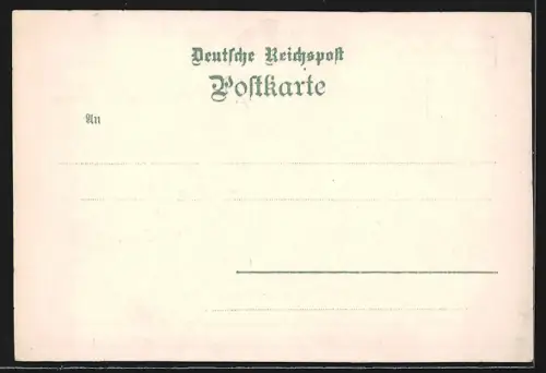 Lithographie Elberfeld, Monumentalbrunnen auf dem Neumarkt