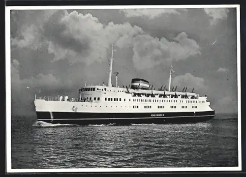 AK Fährschiff M/F Kong Frederik IX in voller Fahrt