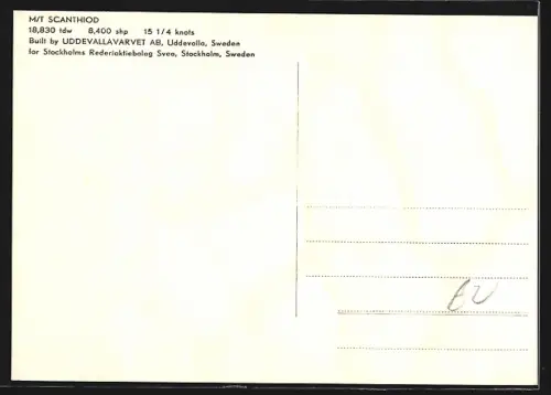 AK Handelsschiff MT Scanthiod auf See