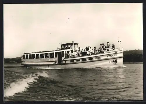 AK Berlin, Weisse Flotte, Binnenschiff Westerland