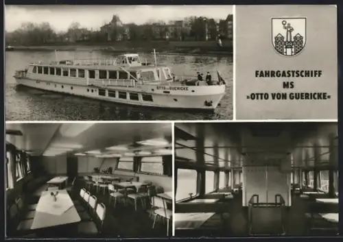 AK MS Otto von Guericke, Fahrgastschiff der Weissen Flotte und Fähren Magdeburg, Elbe