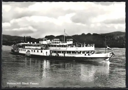 AK Dampfer Stadt Passau auf der Donau