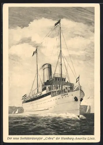 AK Passagierschiff Cobra in voller Fahrt