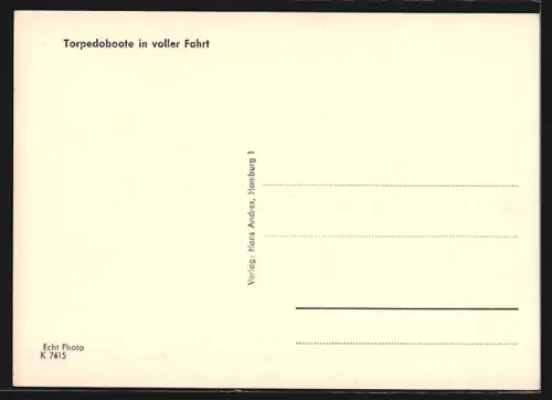 AK Torpedoboote u. a. GA u. MÖ in Kiellinie in voller Fahrt, Kriegsmarine